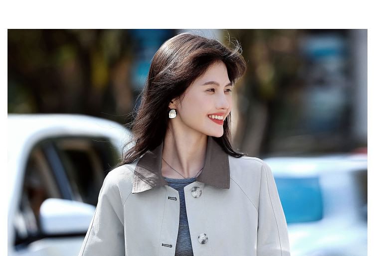 Collared Button-Up Shirt Jacket