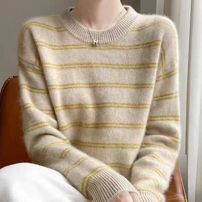 Striped Sweater with Crewneck