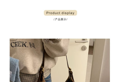 Faux Suede Shoulder Bag