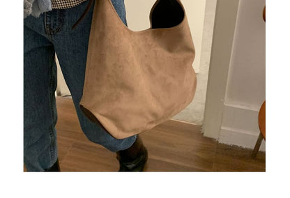 Faux Suede Shoulder Bag