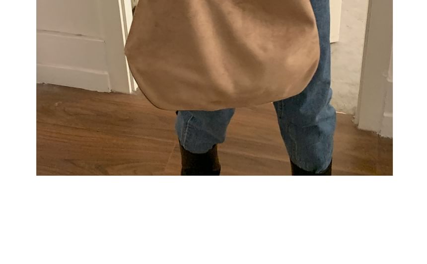 Faux Suede Shoulder Bag
