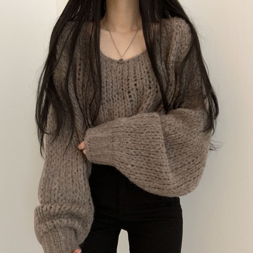 Solid Boat-Neck Pullover Sweater