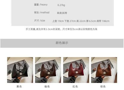 Buckled Faux Leather Shoulder Bag