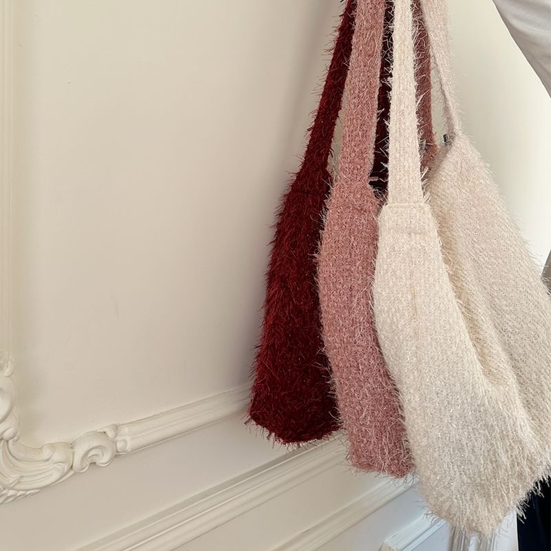 Plain Fluffy Crossbody Bag
