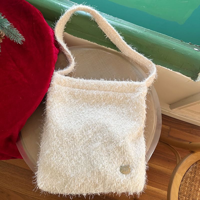 Plain Fluffy Crossbody Bag