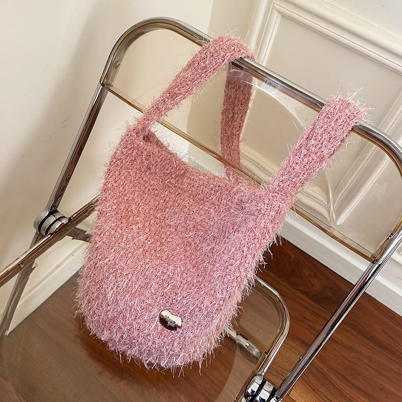 Plain Fluffy Crossbody Bag