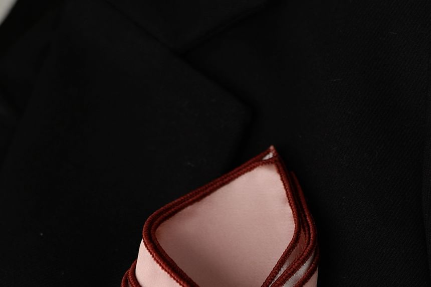 Contrast Trim Pocket Square