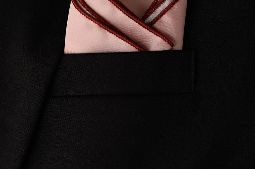 Contrast Trim Pocket Square
