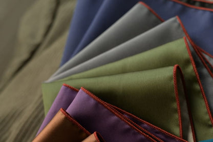 Contrast Trim Pocket Square