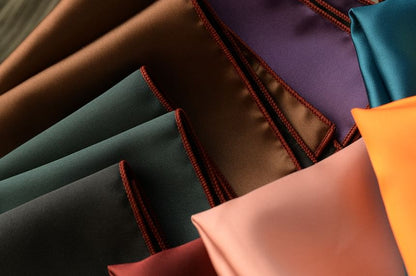 Contrast Trim Pocket Square