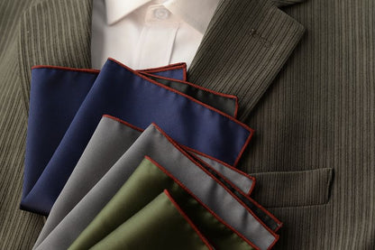 Contrast Trim Pocket Square