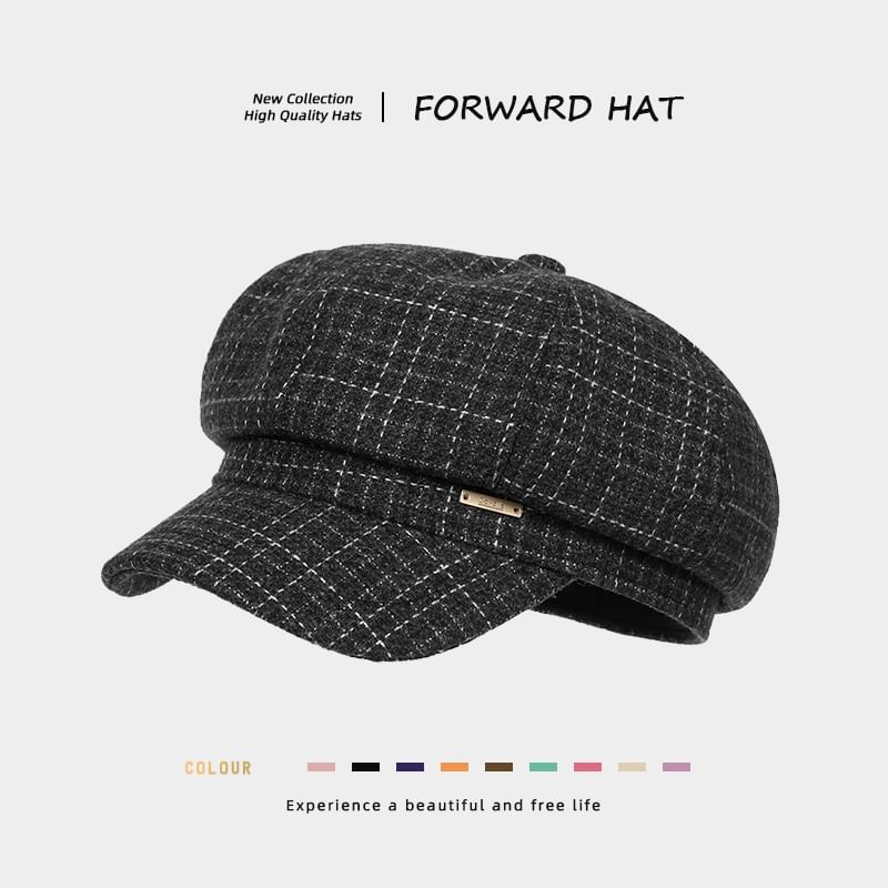 Plaid Newsboy Cap