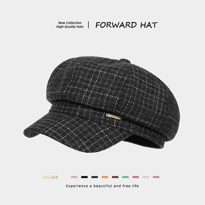 Plaid Newsboy Cap