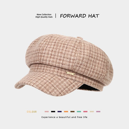Plaid Newsboy Cap