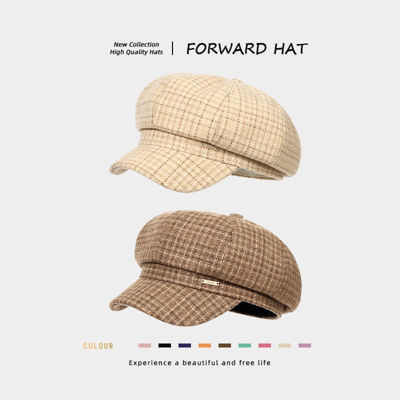Plaid Newsboy Cap