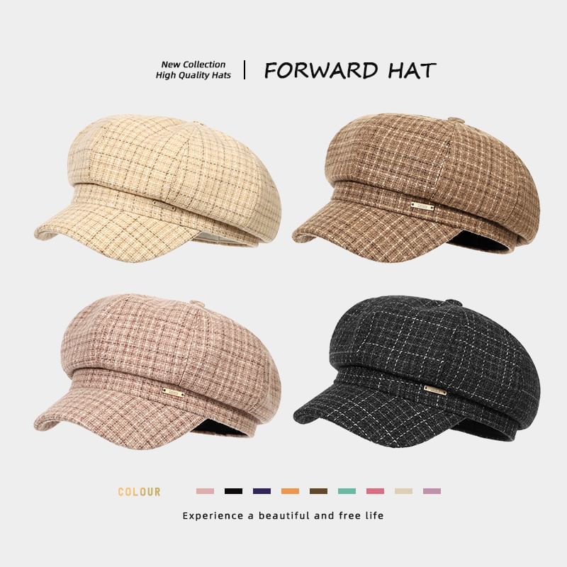 Plaid Newsboy Cap