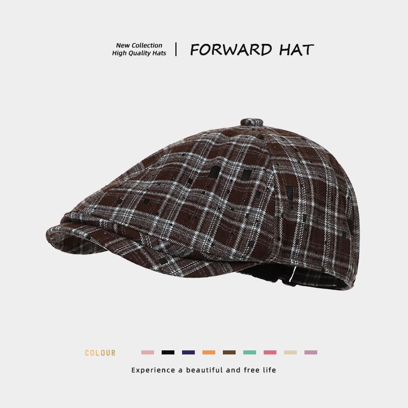 Plaid Flat Cap