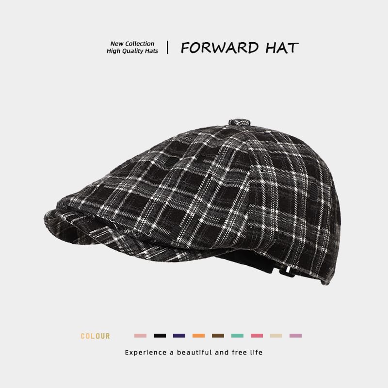 Plaid Flat Cap