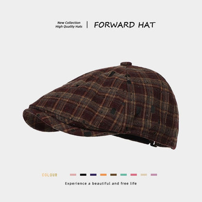 Plaid Flat Cap