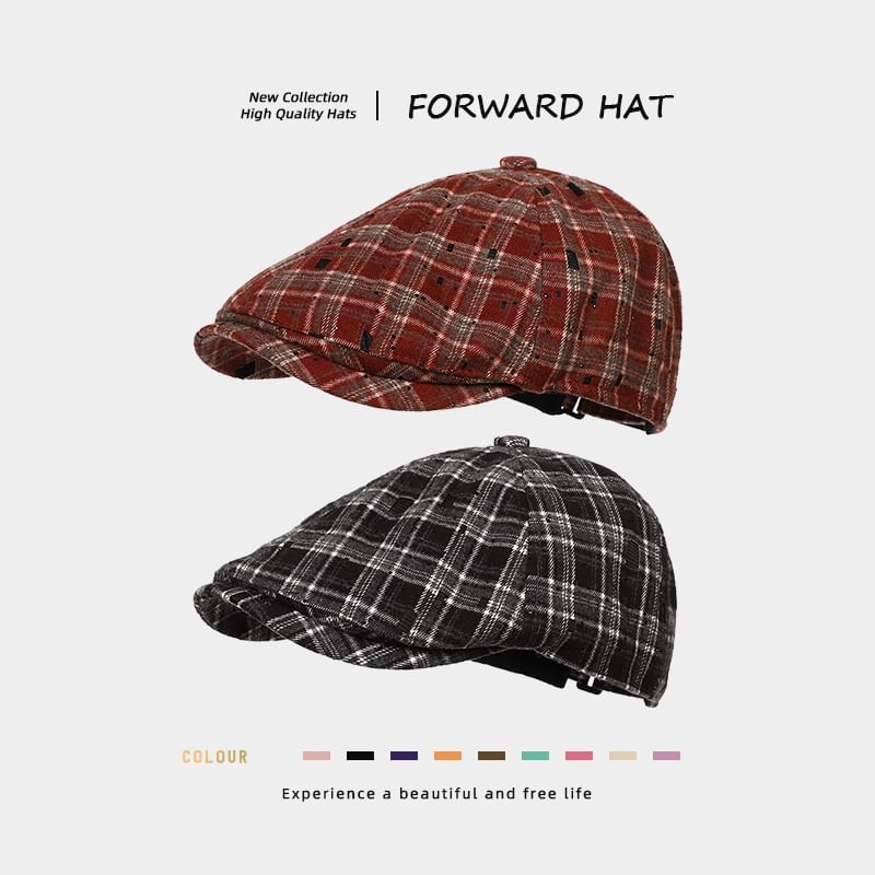 Plaid Flat Cap