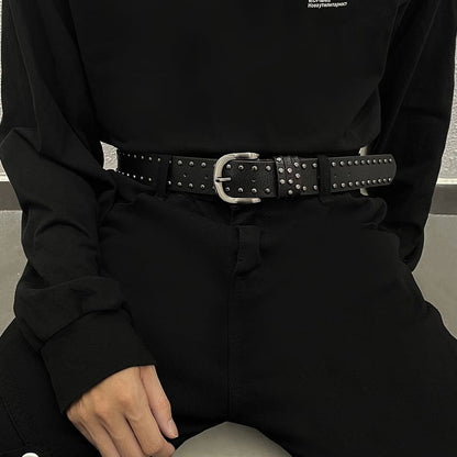 Studded Faux Leather Belt