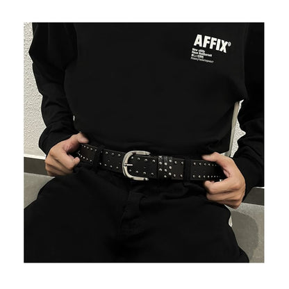 Studded Faux Leather Belt