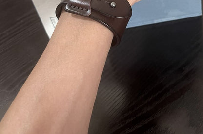 Genuine Leather Wide Bracelet