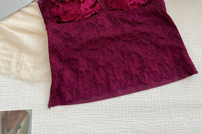 V-Neck Lace Bra Top