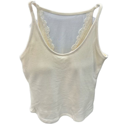 Plain Lace Trim Camisole Top