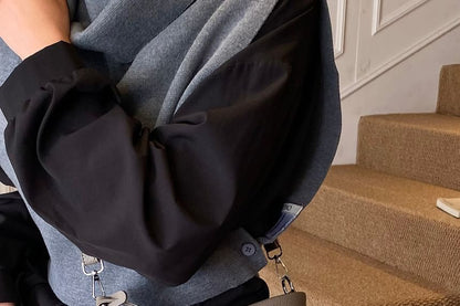 Set: Faux Leather Bucket Bag + Shoulder Bag