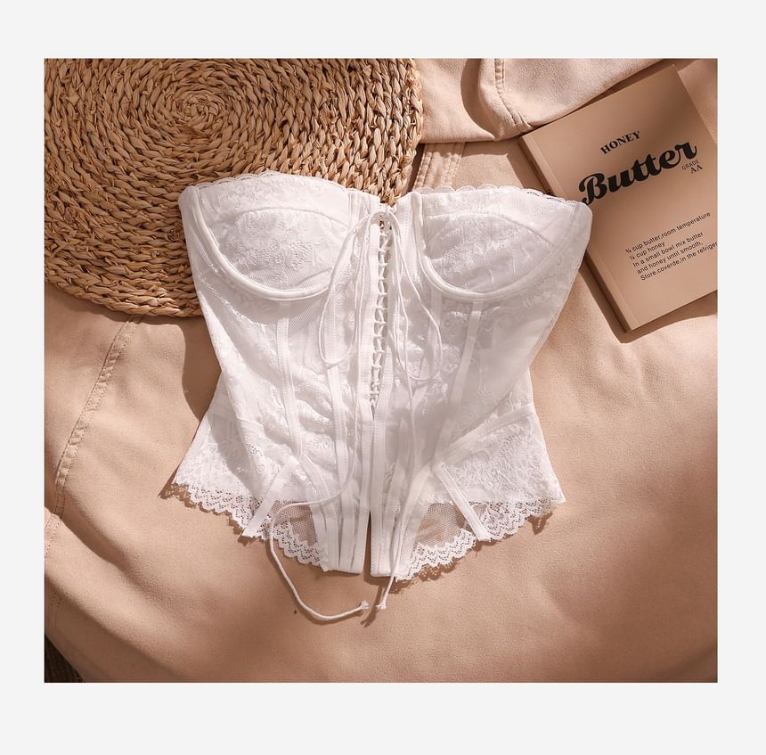 Plain Lace Corset Top - Elegant Fit