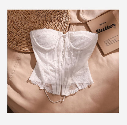 Plain Lace Corset Top - Elegant Fit