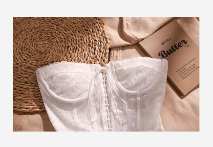Plain Lace Corset Top - Elegant Fit