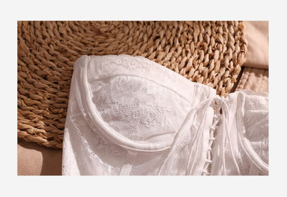 Plain Lace Corset Top - Elegant Fit