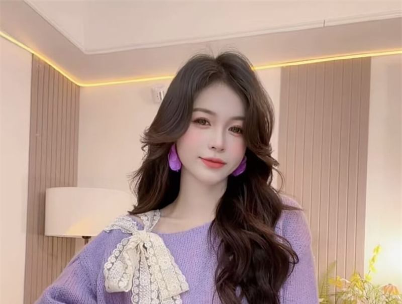 Cold Shoulder Lace Panel Sweater - Cozy Style