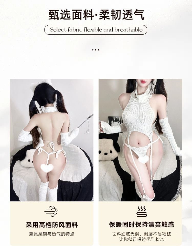 Knit Lingerie Costume Ensemble
