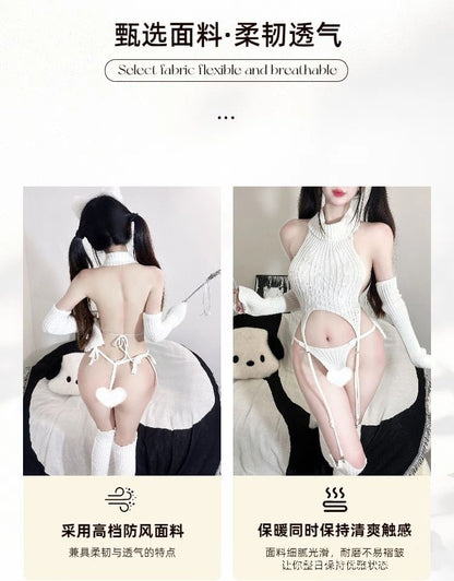 Knit Lingerie Costume Ensemble