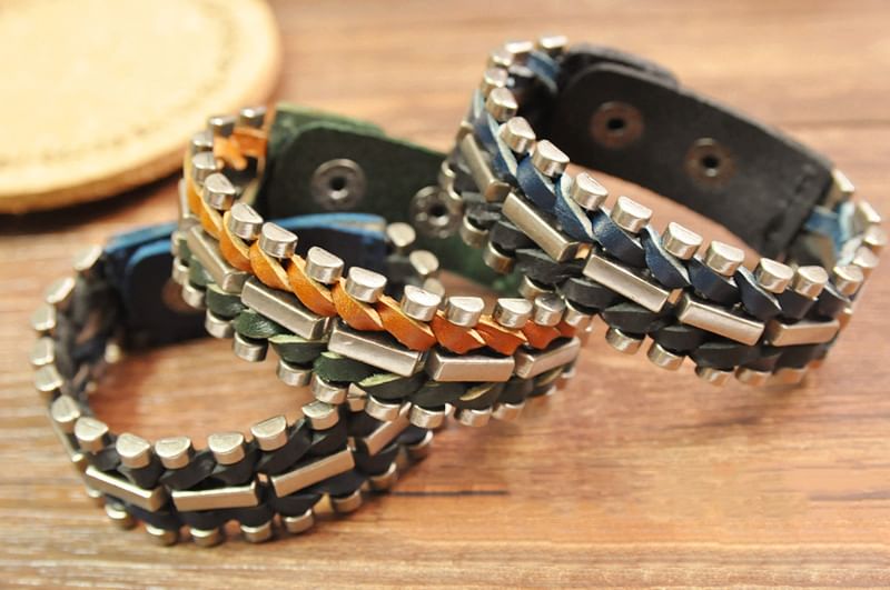 Genuine Leather Braided Bracelet
