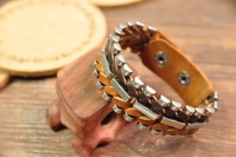 Genuine Leather Braided Bracelet