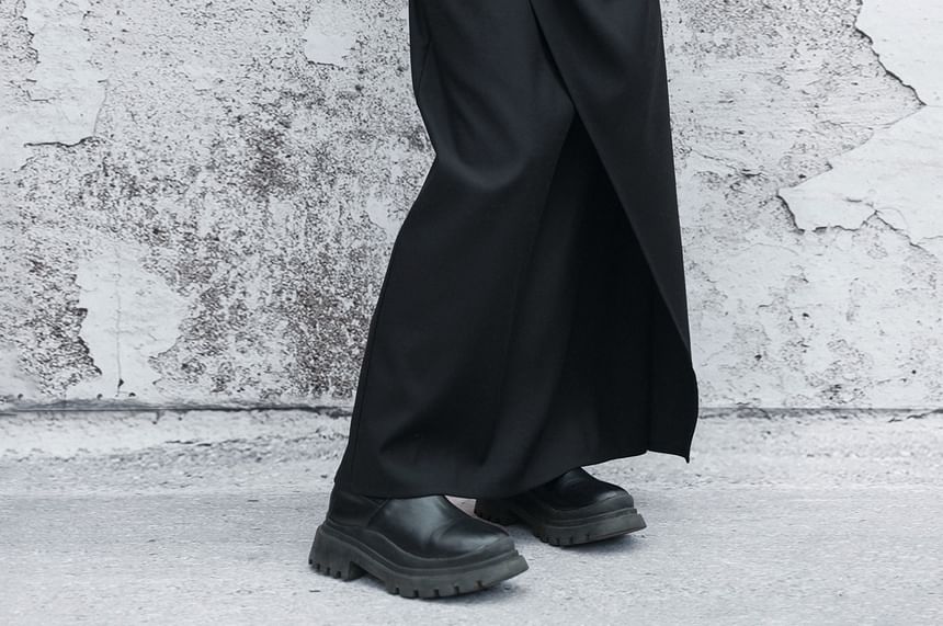 High Rise Wrap Skirt with Slit - Maxi