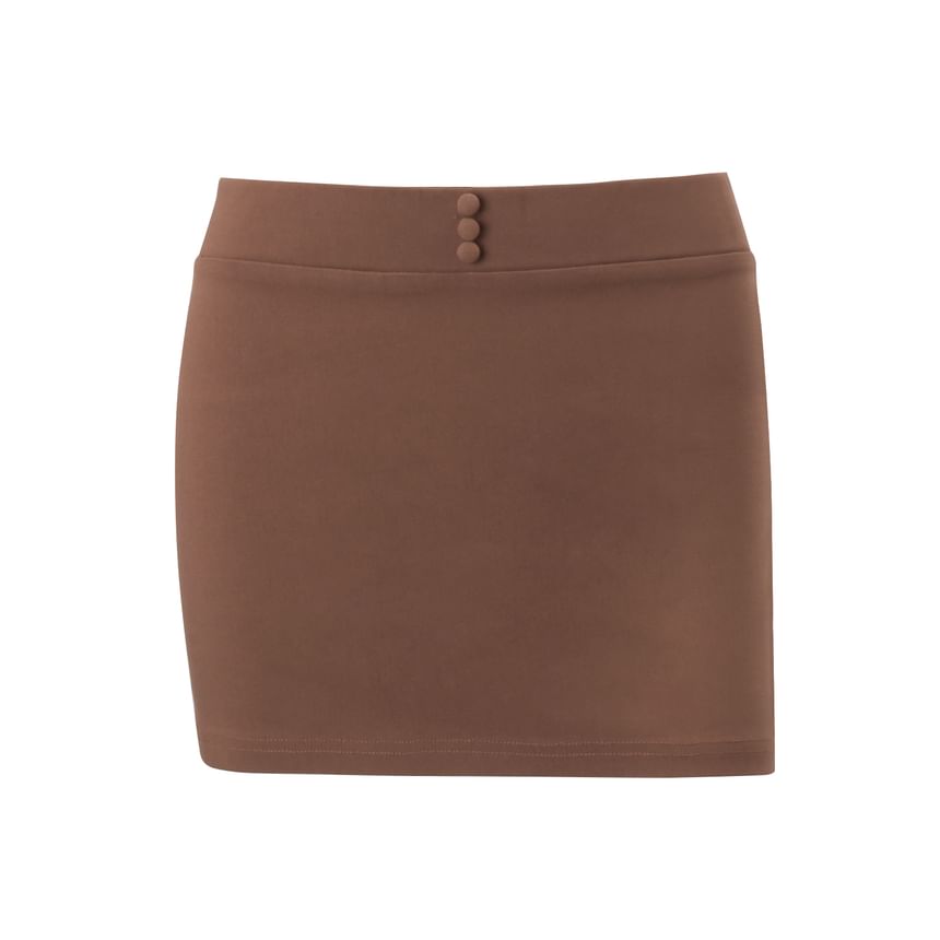 Long-Sleeve Off Shoulder Bustier Top & Mid Waist Mini Pencil Skirt