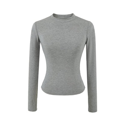 Crew Neck Long-Sleeve Basic Tee
