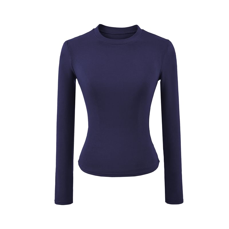 Crew Neck Long-Sleeve Basic Tee