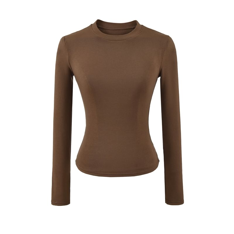 Crew Neck Long-Sleeve Basic Tee