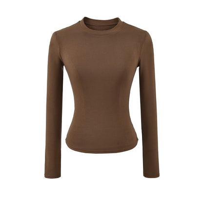 Crew Neck Long-Sleeve Basic Tee