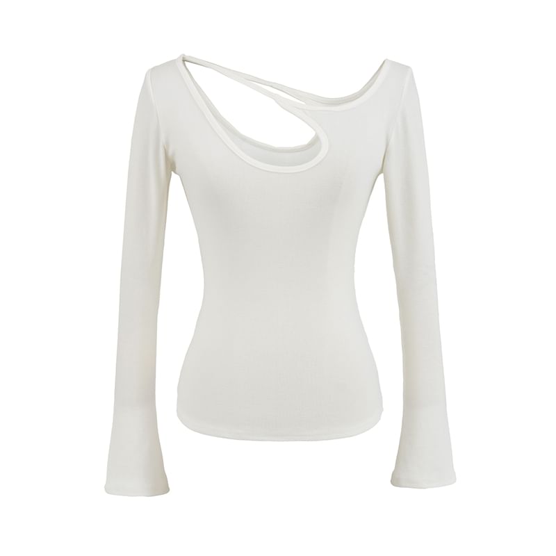 Cutout Design Long Sleeve Blouse