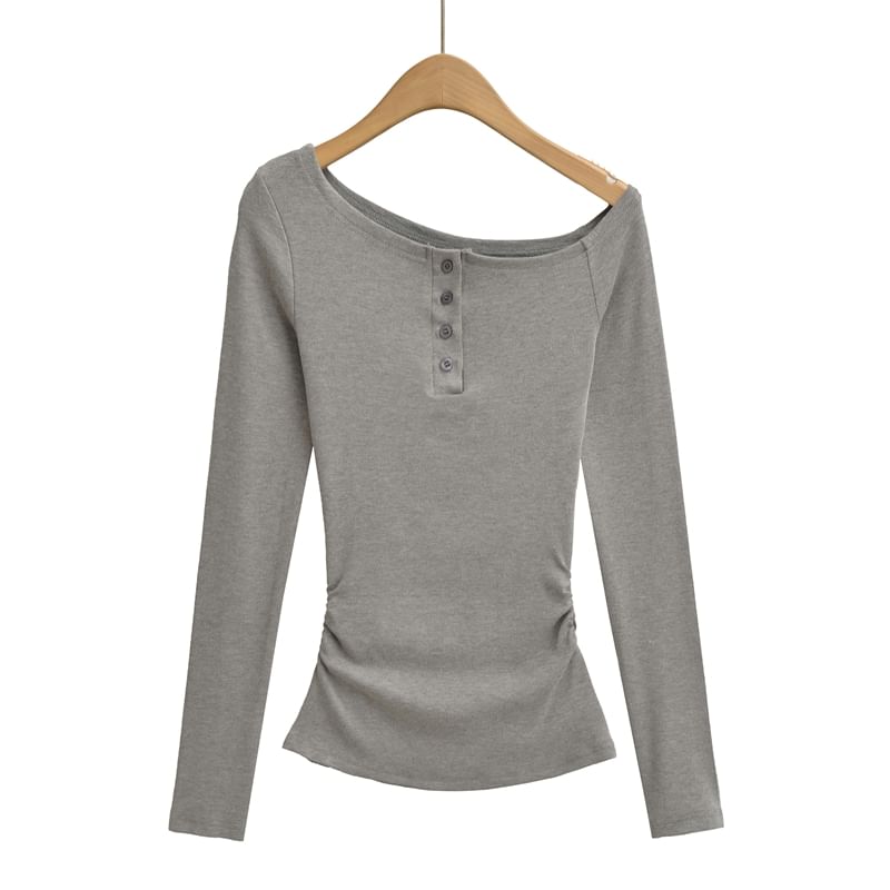 Off Shoulder Long Sleeve Blouse