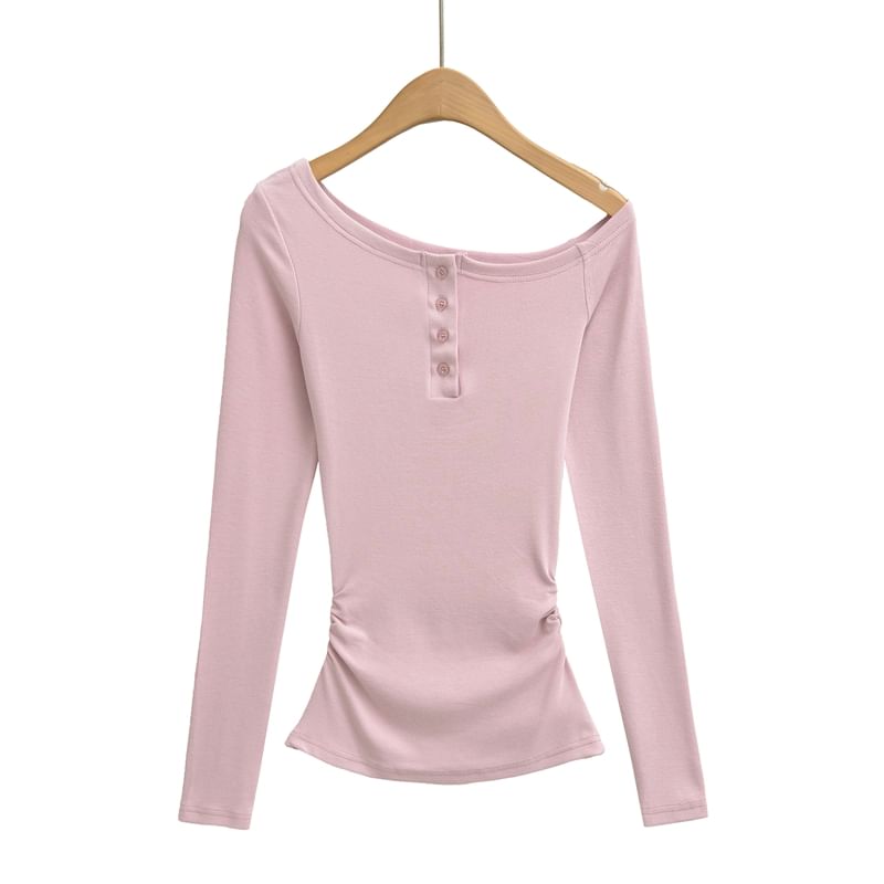 Off Shoulder Long Sleeve Blouse
