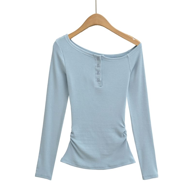 Off Shoulder Long Sleeve Blouse