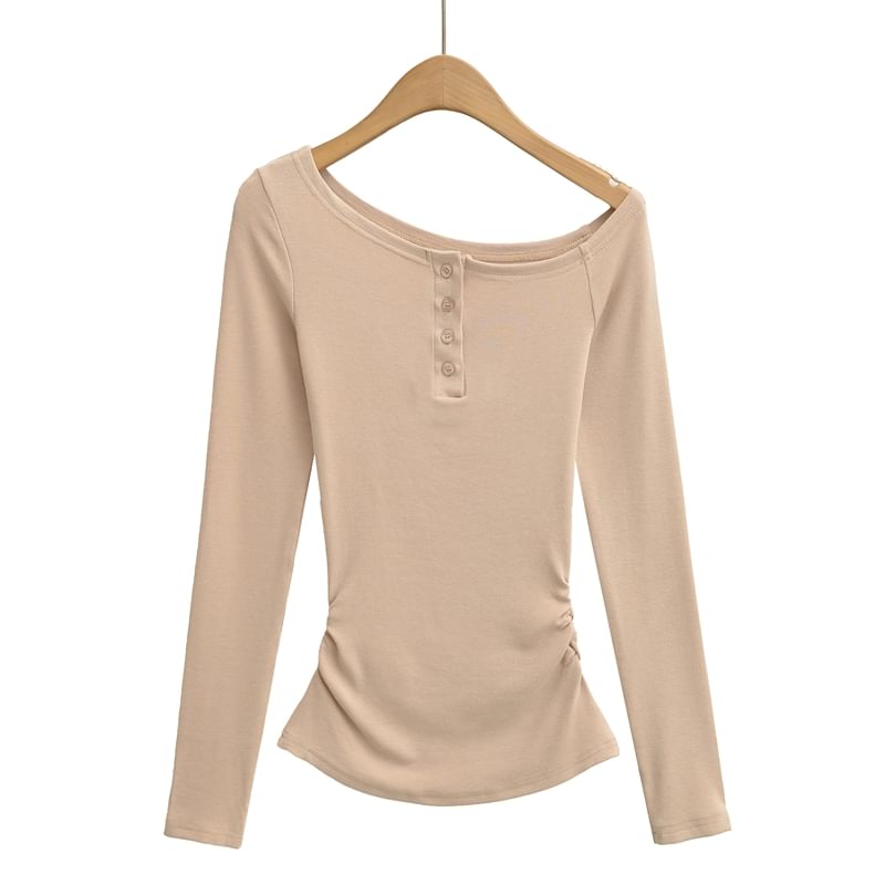 Off Shoulder Long Sleeve Blouse